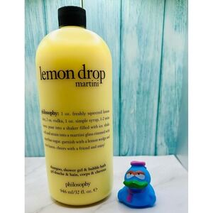 32oz Philosophy Lemon Drop Martini 3-in-1 Shampoo Shower Gel Bubble Bath w/ Pump